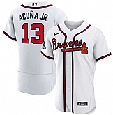 Braves 13 Ronald Acuna Jr. White Nike 2021 World Series Champions Flexbase Jersey Dzhi,baseball caps,new era cap wholesale,wholesale hats
